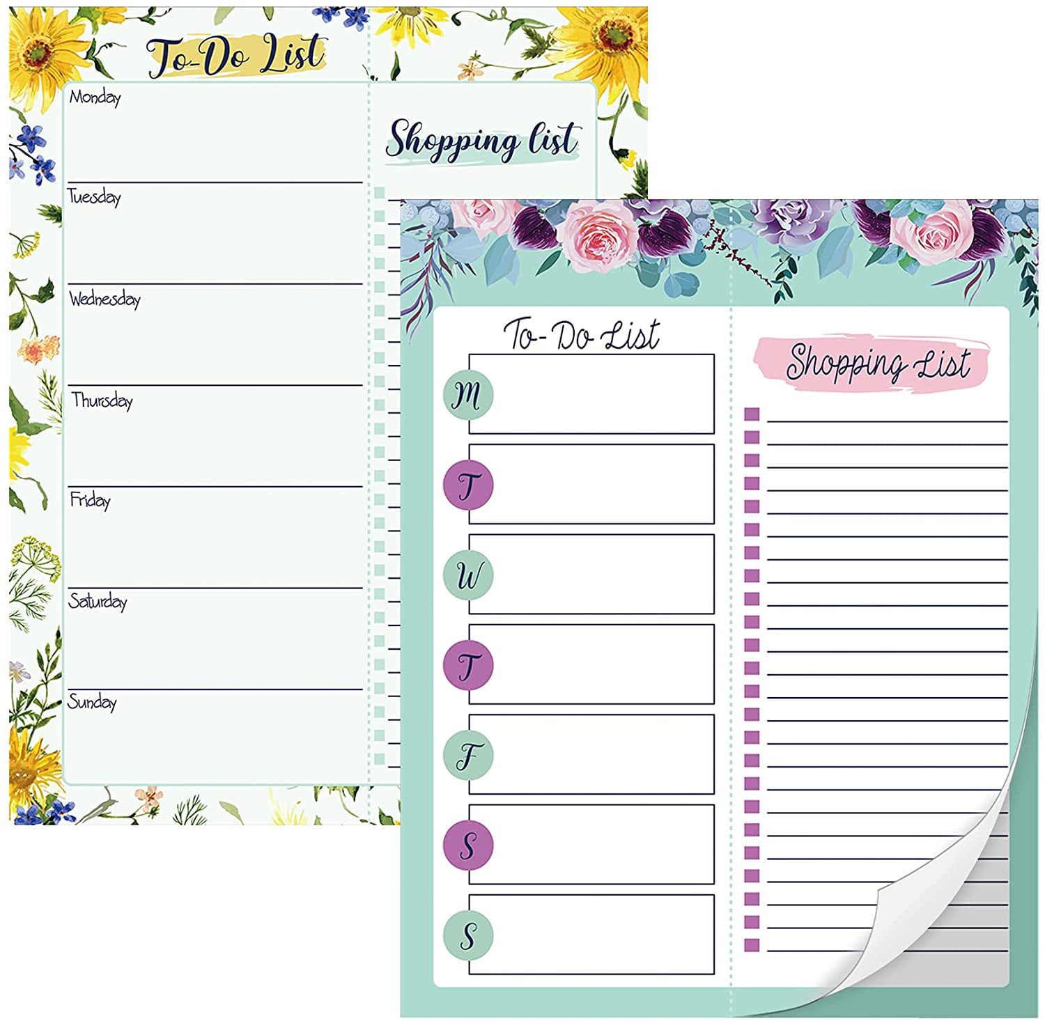 2 Pack Magnetic To Do List Notepads Magnetic Notepads Magnet Back Memo Pad Magnetic Pads for Fridge Grocery List To-Do List 7 x 9 Inch Reminders Shopping List 