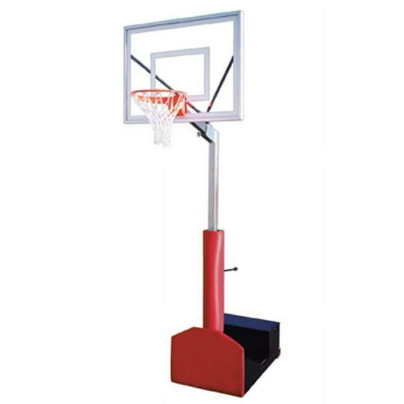 Rampage II Steel-Acrylic Portable Basketball System, Navy Blue