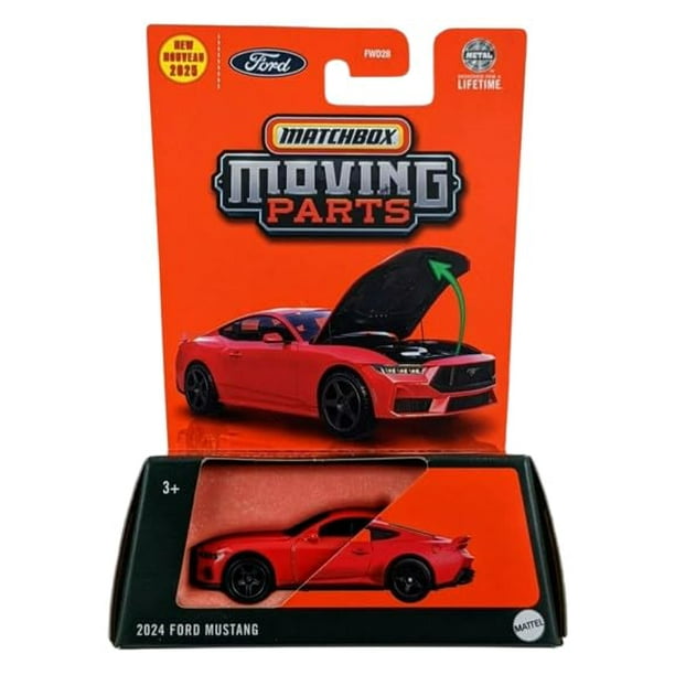 Modelo de Fundición a Escala Mattel Matchbox Ford Mustang 2024 Rojo 1:64