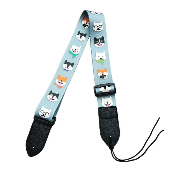 QAYOZ Adjustable Guitar Strap Electric Guitar Printed Shoulder Strap for Kids Adults Electric Guitar Strap