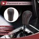 thumbnail image 3 of Cubierta de pomo de cambio de marcha antideslizante Unique Bargains para Mazda CX-5 13-14, protector de manija de cambio de palanca, cuero sintético negro y marrón, 3 of 7
