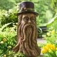 thumbnail image 4 of Estatuas de resina para jardín, diversión al aire libre, esculturas de tocón de árbol para hombre/mujer, decoración artística para patio, sombrero azul oso de fresa Electrónica, 4 of 6