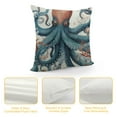 thumbnail image 4 of GOSMITH Sea Octopus Pillow Cases Standard - Microfiber Bed Throw Pillow Covers, Blue Summer Beach Nautical Coastal Starfish Coral Lumbar Pillow Cover with Envelope Closure for Sofa/Travel, 4 of 5