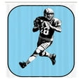 thumbnail image 3 of Ambesonne Sports Shower Curtain, American Football Retro, 69"Wx84"L, Blue Black White, 3 of 5