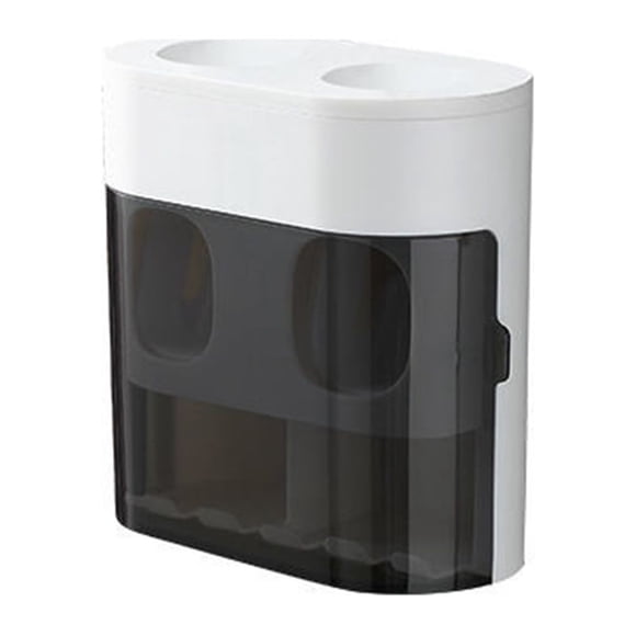 Advancent Exprimidor de de de doble ranura, automático, sin perforación, montado en la pared, dispensador a prueba de humedad, soporte para Juegos de accesorios de baño