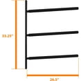 thumbnail image 2 of Yes4All Heavy Duty Steel Wall Mount Paddle Board Racks, Surfboard Hanger with Padded Foam, Store & Display Up to 3 Surfboards, Snowboards, Longboards, Black, 34.25" x 5.51" x 3.54", 2 of 6
