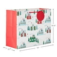 thumbnail image 3 of Hallmark Large Horizontal Christmas Gift Bag (Snowy Houses), 3 of 5