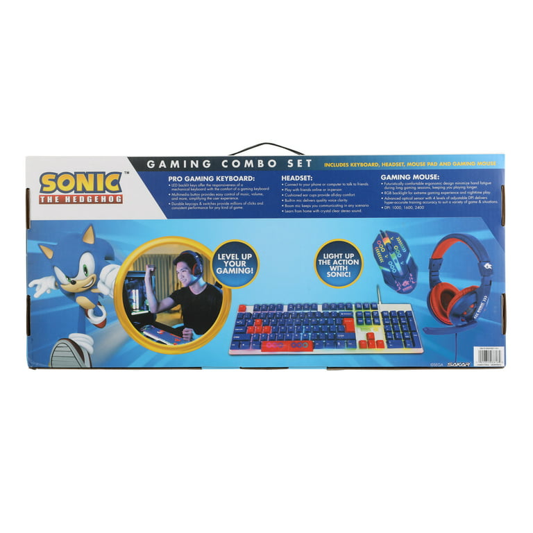 Sonic the Hedgehog Gaming Combo Set Keyboard Headset Gaming Mouse