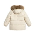 thumbnail image 7 of Auroural Girls Winter Jackets 7-8 Children's Winter Solid Color Long Sleeves Hooded Zipper Quilted Coat Keep Warm Coat Kids 5-12 Year, 7 of 7