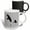 Multicolor, variant on 3drose, Crows or Ravens in Flight Minimalist Silhouette, 11oz Two-tone Black Mug