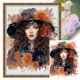 thumbnail image 1 of Hilo Algodón Bordado Sombrero Floral Impreso 11CT Punto Cruz para Niña 50x65cm, 1 of 9
