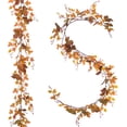 thumbnail image 3 of 2 Pcs Fall Decor Artificial Maple Leaf Garland 5.6 ft Fall Leaves Hanging Vine Fall Garland, 3 of 4