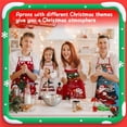 thumbnail image 4 of AOWOO 4 Pack Funny Christmas Kitchen Aprons for Women Men, Waterproof Cooking Chef Aprons for Xmas Party Gift, 4 of 7
