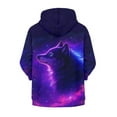 thumbnail image 7 of Chaqlin Galaxy Dreamy Wolf Girls Long Sleeve Hooded Pullover Lightweight with Pockets Trendy Comfy Top for Teens Fall ​​Size 12-14​​, 7 of 7