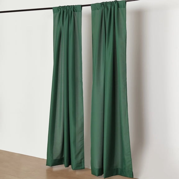 BalsaCircle 2 Panels Hunter Green 8 feet Polyester Drapery Backdrop Curtains Rod Pockets Party Events Decorations Supplies
