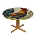 thumbnail image 3 of HAOXIT  Rooster Tablecloth Round  Vintage Style Chicken Sunflower Table Cover Farmhouse Animal Yellow Floral Decor Table Cloth Heat Resistant Washable for Kitchen Dining Party Indoor Outdoor 31-35, 3 of 8
