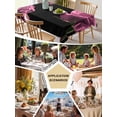 thumbnail image 6 of Pink Rose Tablecloth Square Table Cloth 54x54, Waterproof Tablecloth Outdoor Table Cloth, Vintage Abstract Garden Flower Floral Black Washable Table Cover for Kitchen Dinning Party, 6 of 8