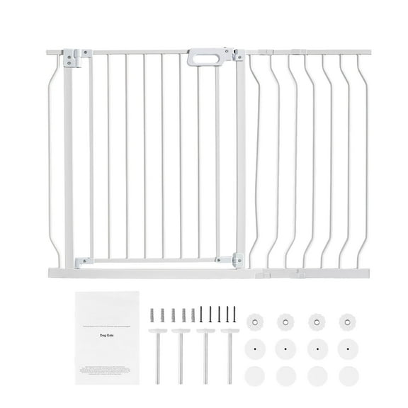 KFFKFF Baby Gate Safety Stair Gate Dog Barrier Doorway 29.5"-48.4" Wide 30" Tall