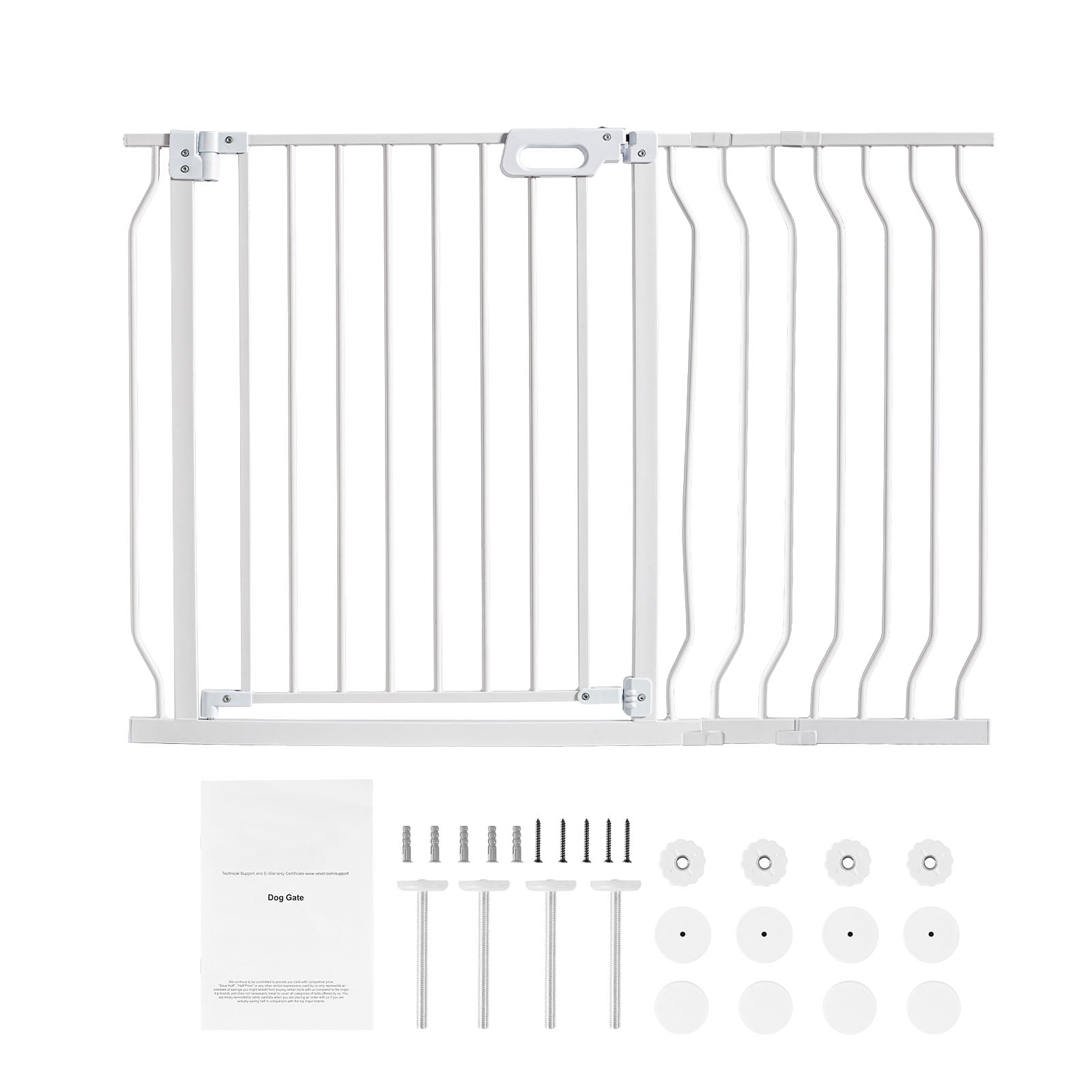 KFFKFF Baby Gate Safety Stair Gate Dog Barrier Doorway 29.5"-48.4" Wide 30" Tall