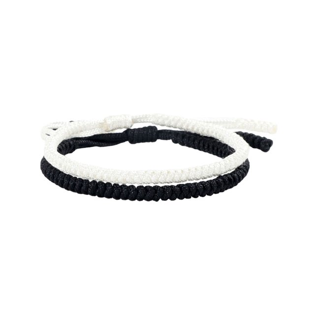 Visland 2 Pcs Friendship Bracelets Hand-woven Braided Rope Adjustable Woven Bracelet Symbolic Colors for Meaningful Unity Symbol Blessings Connections Wrist Jewelry