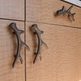 thumbnail image 3 of Zeckos Bronze Finish Cast Iron Deer Antler Drawer Pull Set of 6, 3 of 9