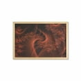 thumbnail image 1 of Burnt Orange Wall Art with Frame, Digital Fractal Image with Swirling Turning Moving Floral Lines Modern Graphic, Printed Fabric Poster for Bathroom Living Room, 35" x 23", Orange, by Ambesonne, 1 of 2