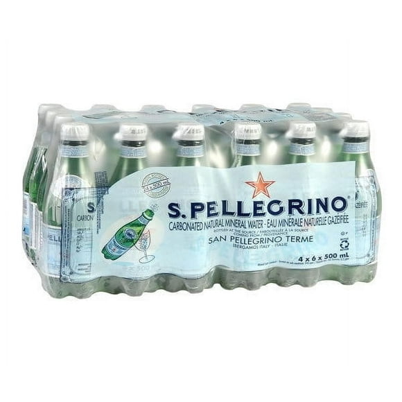 San Pellegrino Water Sparkling Plastic Bottle 500 ML/16.9 ounces (24/Case)