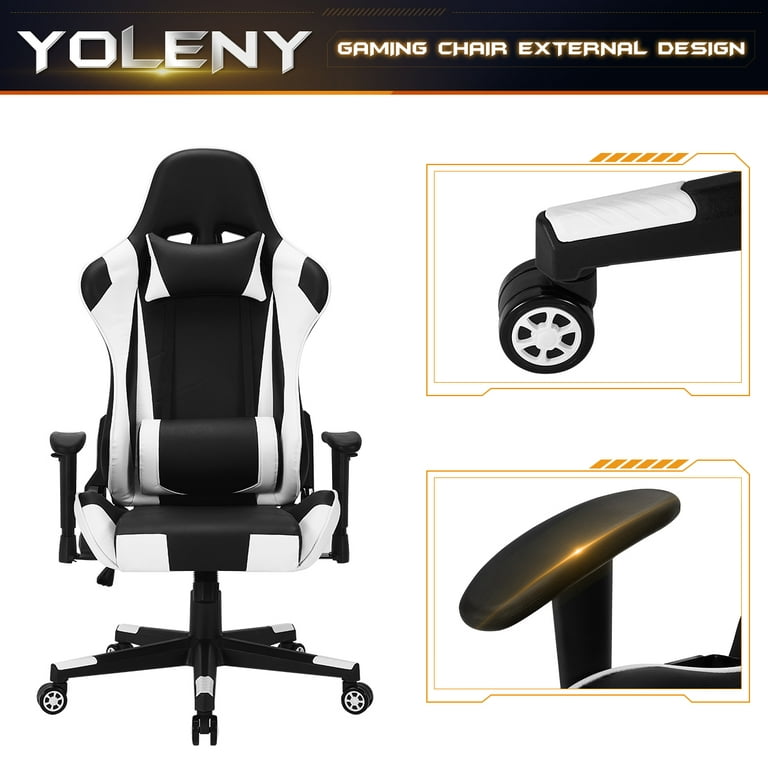 Erommy Gaming Chair with Headrest and Lumbar Support Lumbar Pillow