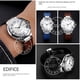 thumbnail image 5 of Correa de piel de vaca con parte inferior de caucho y boca elevada de acero para reloj Cartier Blue Balloon W69012Z4 para hombre y mujer, con hebilla plegable, 5 of 5