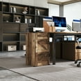 thumbnail image 3 of Ktaxon Wood File Cabinet with Lock 3-Drawer Lateral Office Filing Organizer  with Rustic Metal Handles for Home Office, Rustic Gray, 3 of 11