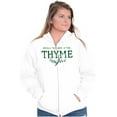 thumbnail image 3 of Look At Thyme Green Thumb Gardening Zip Hoodie Sweatshirt Women Brisco Brands M, 3 of 6