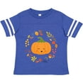 thumbnail image 3 of Inktastic Thanksgiving Wreath Autumn Fall Pumpkin Boys or Girls Toddler T-Shirt, 3 of 5