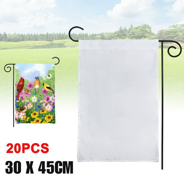Tsv 10pcs 20pcs Pure White 12 X 18in Blank Garden Flag Diy Craft Banner Decoration Solid Plain Flags For Home Yard Sign Com Tsv 10pcs 20pcs Pure White 12 X 18in, Diy Garden Flag Ideas