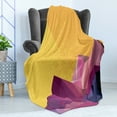 thumbnail image 4 of Mountain Soft Flannel Fleece Throw Blanket, Countryside Landscape with Low Poly Effect Outdoors Adventure Themed Modern Art, Cozy Plush for Indoor and Outdoor Use, 50" x 70", Multicolor, by Ambesonne, 4 of 5