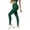 Dark Green, variant on Women's High Waisted Ribbed Seamless Yoga Leggings Tummy Control Workout Pants