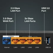 TP-Link Dual-Band BE3600 WiFi 7 Router with dual 2.5Gbps Ports, USB 3.0, 4x External Antennas, Parental Controls, and HomeShield. Archer BE3600.