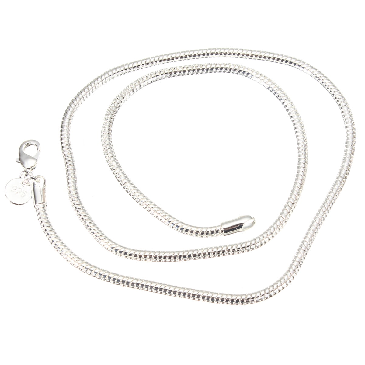 925 Sterling Silver Snake Chain Necklace 3MM 16'', Jewelry 18'', 20'',22'',24'' Stunning