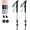 Adult Green, variant on Hiking Trekking Poles, Macaron Colors 2 Pack Anti Shock, Adjustable, Collapsible Hiking Poles for Trekking or Walking, Lightweight Aluminum Sticks