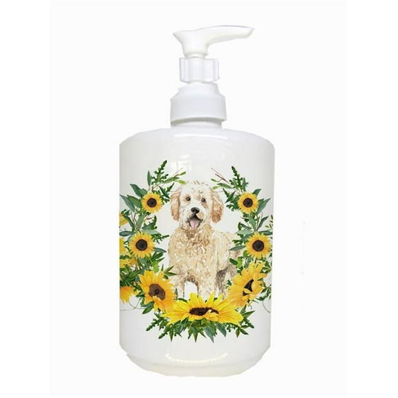 Goldendoodle Ceramic Soap Dispenser