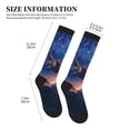 thumbnail image 2 of Lsque Starry Sky Flying Tiger Pattern Sport Compression Socks for Men & Women 15-20 mmHg Knee High Nurse Pregnant Running Medical and Travel Athletic, 2 of 6