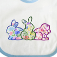 thumbnail image 4 of Inktastic Floral Easter Bunnies Boys or Girls Baby Bib, 4 of 4