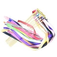 thumbnail image 1 of CIMAXIC wedding 12pcs Colorful Delicate Ribbon Streamers Kids Fairy Stick Cheer Props Wedding Party Supplies Favors With Golden Bell(Assorted Color),21.65"X11.81"X0.79", 1 of 4