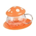 thumbnail image 3 of Rongfmy Mushroom Tea Mug with Strainer Cup Glass Infuser for Tea Resistant for Orange, 3 of 9