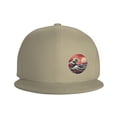 thumbnail image 3 of DouZhe Flat Brim Cap Chapeau Snapback Rétro Japonais Vagues Imprime Réglable Jaune Adulte Baseball Cap, 3 of 6