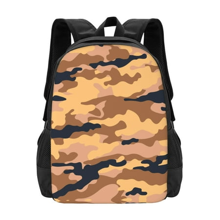 DouZhe Lightweight Backpack, Travel Outdoor Hiking Bag School Bookbag Casual Daypack Camouflage Military Camo Art Prints Backpacks for Women Men