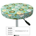 thumbnail image 4 of KLL Chicken Laying Eggs Round Bar Chair Cushion Cover 12 inch ,Bar Stool Protector with Elastic, Soft Washable, 4 of 6