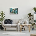thumbnail image 2 of Stupell Industries Mixed Floral Petals Arrangement Painting Jet Black Floating Framed Canvas Print Wall Art, Design by K. Nari, 2 of 6