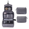 thumbnail image 2 of Makeup Bag Portable Hook Design Polyester Multiple Compartments Travel Cosmetic Organizer for Women, 2 of 10