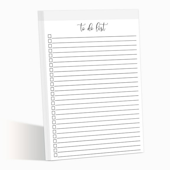 To Do List Desk Notepad with Multiple Lines - 5.5x8" 50 Sheets - Undated Tear Off Notebook Calendar - Habit Planning Tracker, Task Checklist Organizer