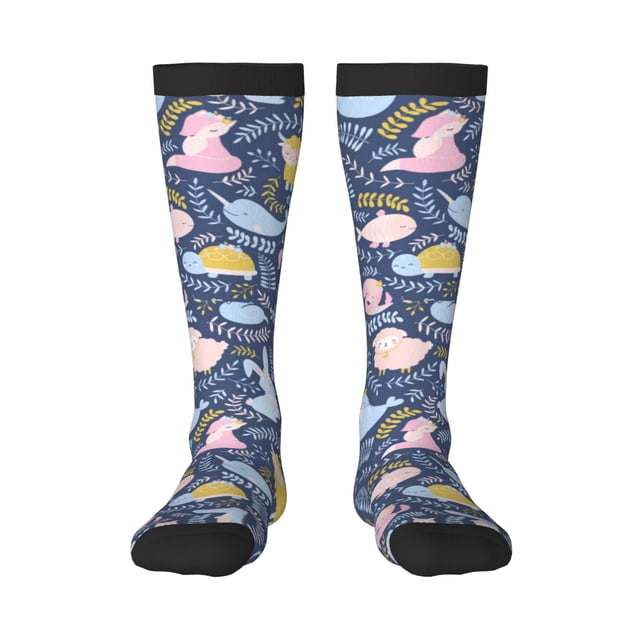 Balery Cute Baby Animals Calcetines novedosos Calcetines deportivos Calcetines hasta la rodilla Calcetines de algodón Calcetines originales y geniales